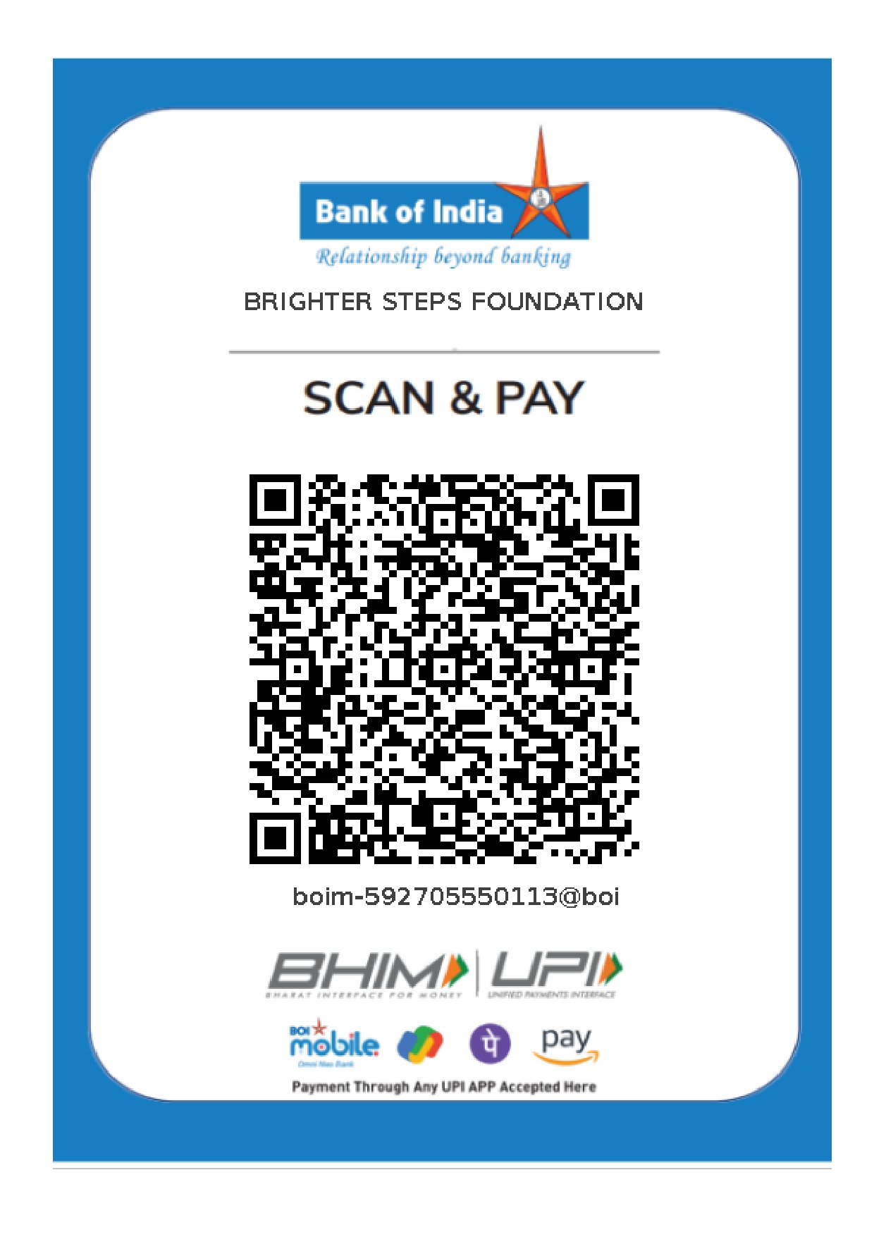 QR Code for Donation